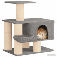 Produktbild von vidaXL Kratzbaum für Katzen mit Sisal-Kratzsäulen in Grau 96 cm