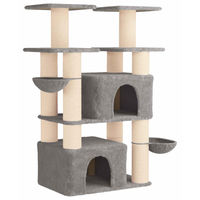 Produktbild von vidaXL Kratzbaum für Katzen mit Sisal-Kratzsäulen in Hellgrau 147 cm 2er Set