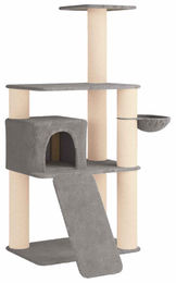 vidaXL Kratzbaum für Katzen mit Sisal-Kratzsäulen in Hellgrau 173 cm – Bild 1 von 2