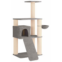 Produktbild von vidaXL Kratzbaum für Katzen mit Sisal-Kratzsäulen in Hellgrau 173 cm
