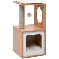 Produktbild von VidaXL Kratzbaum für Katzen aus Holz in Braun und Weiß