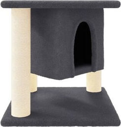 VidaXL Kratzbaum für Katzen aus Plüsch in Grau – Bild 1 von 3