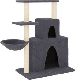 VidaXL Kratzbaum für Katzen aus Plüsch in Grau – Bild 1 von 3