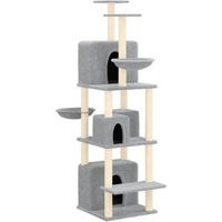 Produktbild von VidaXL Kratzbaum für Katzen aus Plüsch in Grau groß