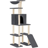 Produktbild von VidaXL Kratzbaum für Katzen aus Plüsch in Grau, groß