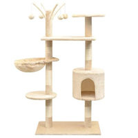 Produktbild von vidaXL Kratzbaum für Katzen in Beige mit Plüsch 125cm