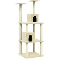 Produktbild von vidaXL Kratzbaum für Katzen in Beige und Grau aus Plüsch in der Größe Groß