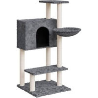 Produktbild von vidaXL Kratzbaum für Katzen in Dunkelgrau mit Plüsch und Sisal-Kratzsäulen 108,5 cm