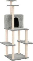 VidaXL Kratzbaum für Katzen in Grau aus Plüsch – Bild 1 von 3