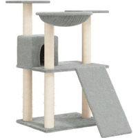 Produktbild von vidaXL Kratzbaum für Katzen in Grau mit Plüsch und Sisal-Elementen 83 cm