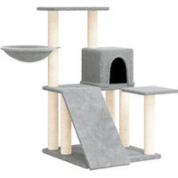 Produktbild von vidaXL Kratzbaum für Katzen in Grau mit Plüsch und Sisal-Kratzsäulen 82 cm