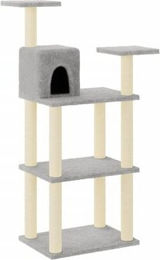 vidaXL Kratzbaum für Katzen in Grau mit Sisal – Bild 1 von 1