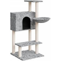 Produktbild von vidaXL Kratzbaum für Katzen in Grau mit Sisal-Kratzsäulen 108,5 cm