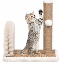 Produktbild von VidaXL Kratzbaum für Katzen mit Fellpflegebogen und Sisalsäule in Braun und Beige