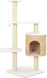 vidaXL Kratzbaum für Katzen mit Haus und Aussichtsplattformen aus Sisal und Plüsch 107 cm – Bild 1 von 10