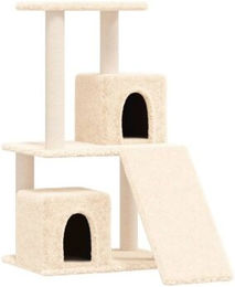 vidaXL Kratzbaum für Katzen mit Katzenhöhle und Sisal-Kratzsäule aus Plüsch in Beige 82cm – Bild 1 von 11