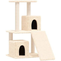 Produktbild von vidaXL Kratzbaum für Katzen mit Katzenhöhle und Sisal-Kratzsäule aus Plüsch in Beige 82cm