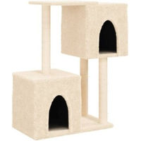 Produktbild von vidaXL Kratzbaum für Katzen mit Katzenhöhle und Sisal-Kratzsäulen in Beige 86cm