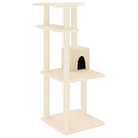 Produktbild von vidaXL Kratzbaum für Katzen mit Plüsch und Sisal in Beige