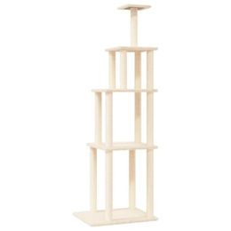 VidaXL Kratzbaum für Katzen mit Plüsch und Sisal in Beige – Bild 1 von 9