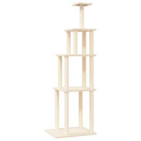 Produktbild von VidaXL Kratzbaum für Katzen mit Plüsch und Sisal in Beige