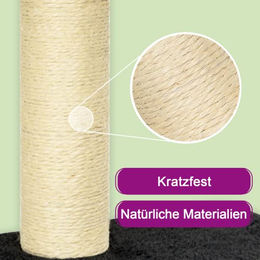 vidaXL Kratzbaum für Katzen mit Sisal-Kratzsäulen in Dunkelgrau 110 cm – Bild 1 von 7