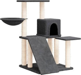 VidaXL Kratzbaum für Katzen mit Sisal-Kratzsäulen in Dunkelgrau 82cm – Bild 1 von 10