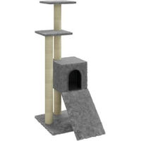 Produktbild von vidaXL Kratzbaum für Katzen mit Sisal-Kratzsäulen in Grau 92 cm