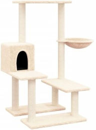 vidaXL Kratzbaum für Katzen mit Sisal-Kratzsäulen und Katzenhöhle aus Plüsch in Beige 94,5 cm – Bild 1 von 13