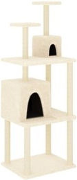 vidaXL Kratzbaum für Katzen mit Sisal-Kratzsäulen und Plüsch in Beige 167cm – Bild 1 von 3