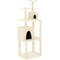Produktbild von vidaXL Kratzbaum für Katzen mit Sisal-Kratzsäulen und Plüsch in Beige 167cm