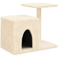 Produktbild von vidaXL Kratzbaum für Katzen mit Sisal-Kratzsäulen und Plüsch in Beige