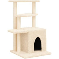 Produktbild von vidaXL Kratzbaum für Katzen mit Sisal-Kratzsäulen und Plüsch in Beige