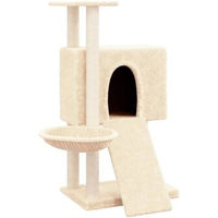 Produktbild von VidaXL Kratzbaum für Katzen mit Sisal-Kratzsäulen und Plüsch in Beige 96cm