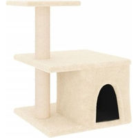 Produktbild von VidaXL Kratzbaum für Katzen mit Sisal-Kratzsäulen und Plüsch in Beige