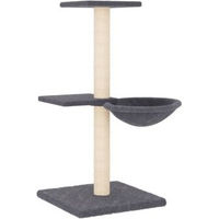 Produktbild von vidaXL Kratzbaum für Katzen mit Sisal-Kratzsäulen und Plüsch in Dunkelgrau