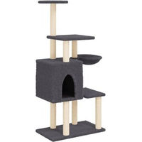 Produktbild von vidaXL Kratzbaum für Katzen mit Sisal-Kratzsäulen und Plüsch in Dunkelgrau