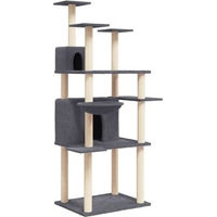 Produktbild von vidaXL Kratzbaum für Katzen mit Sisal-Kratzsäulen und Plüsch in Dunkelgrau
