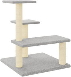 vidaXL Kratzbaum für Katzen mit Sisal-Kratzsäulen und Plüsch in Grau – Bild 1 von 1