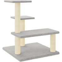 Produktbild von vidaXL Kratzbaum für Katzen mit Sisal-Kratzsäulen und Plüsch in Grau