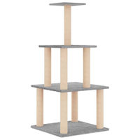 Produktbild von vidaXL Kratzbaum für Katzen mit Sisal-Kratzsäulen und Plüsch in Grau