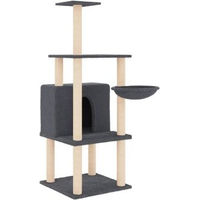 Produktbild von vidaXL Kratzbaum für Katzen mit Sisal Kratzsäulen und Plüsch in Grau