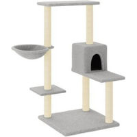 Produktbild von vidaXL Kratzbaum für Katzen mit Sisal-Kratzsäulen und Plüsch in Grau
