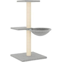 Produktbild von vidaXL Kratzbaum für Katzen mit Sisal-Kratzsäulen und Plüsch in Grau
