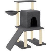 Produktbild von vidaXL Kratzbaum für Katzen mit Sisal-Kratzsäulen und Plüsch in Grau