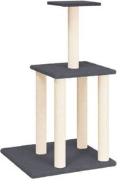 vidaXL Kratzbaum für Katzen mit Sisal-Kratzsäulen und Plüsch in Grau – Bild 1 von 8