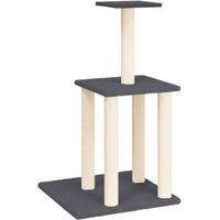 Produktbild von vidaXL Kratzbaum für Katzen mit Sisal-Kratzsäulen und Plüsch in Grau
