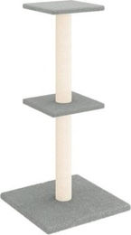 vidaXL Kratzbaum für Katzen mit Sisal-Kratzsäulen und Plüsch in Grau – Bild 1 von 8