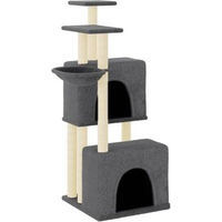 Produktbild von vidaXL Kratzbaum für Katzen mit Sisal-Kratzsäulen und Plüsch in Grau