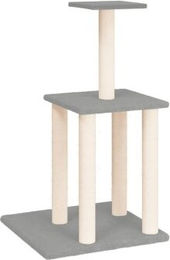 vidaXL Kratzbaum für Katzen mit Sisal-Kratzsäulen und Plüsch in Grau – Bild 1 von 8